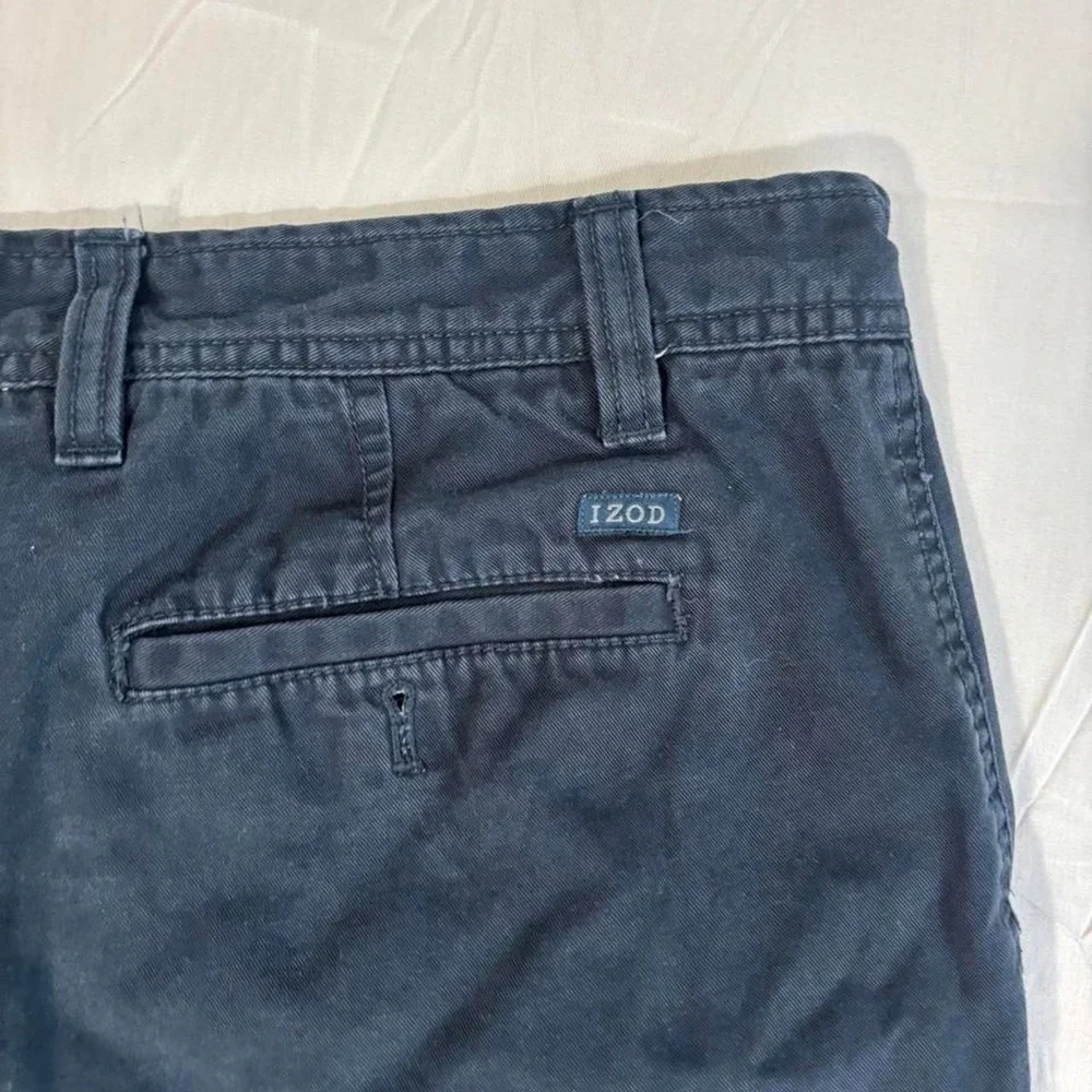 Vintage Izod Saltwater navy blue baggy cotton shorts